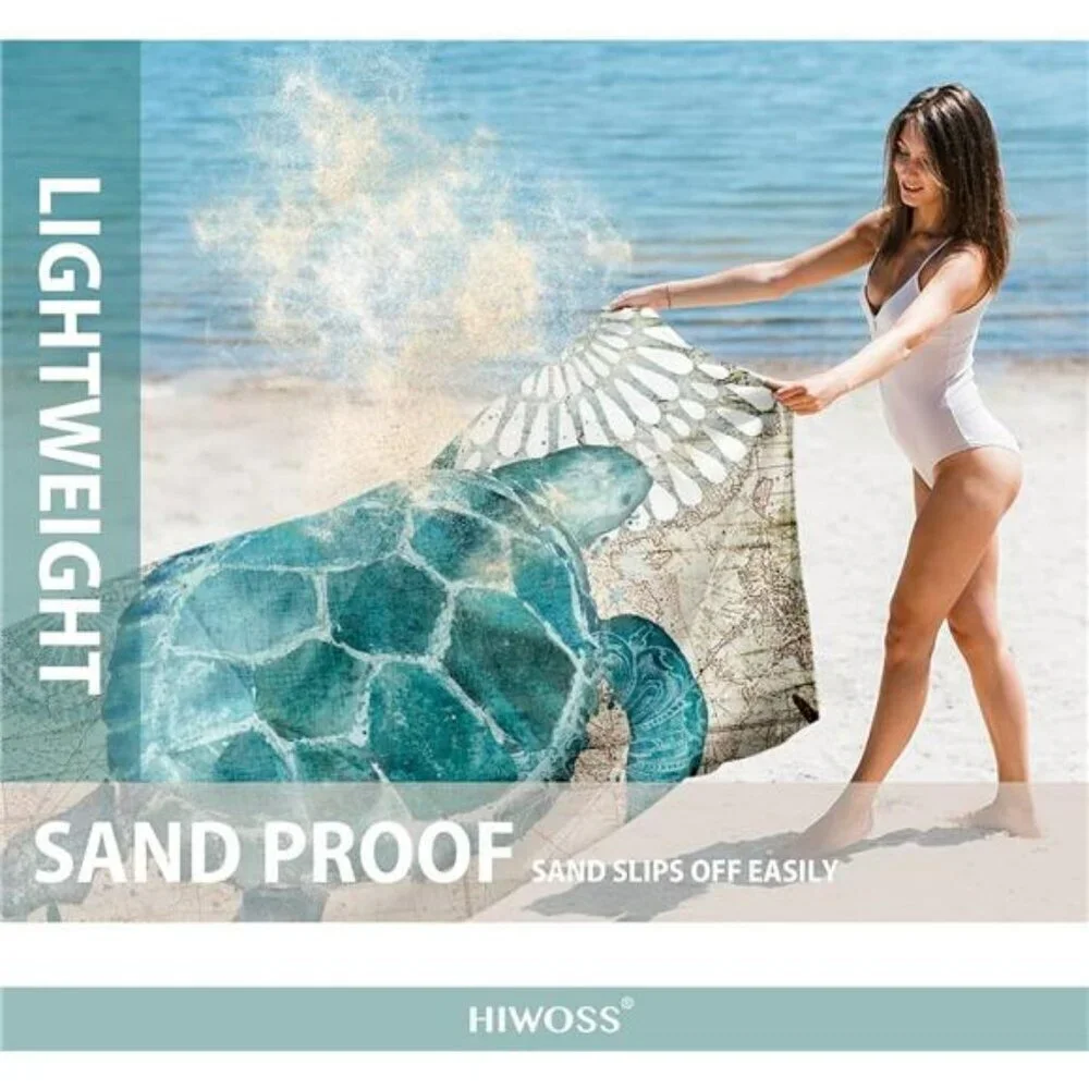 Oversized Sandproof Beach Blanket Waterproof Picnic Mat Travel Outdoor 95x80